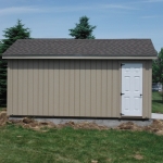 12x18 Gable 7' sides Oshkosh WI side view with people door.
